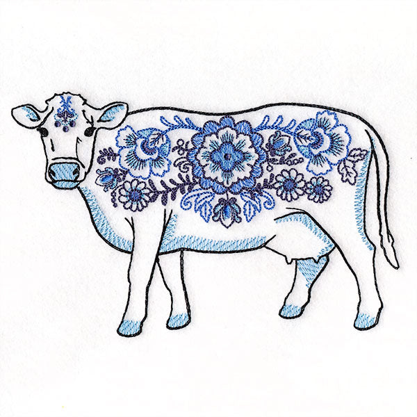 Delft Blue Flowers Dairy Cow