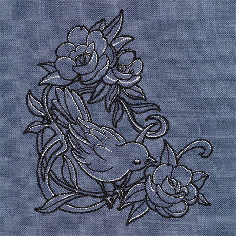 Art Nouveau Sparrow Corner