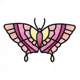 Fluttering Gems Stained Glass Butterfly 1