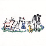 Laundry Day Farm Animals Clothesline