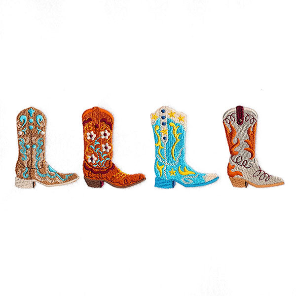 Stitch of the West Cowboy Boots Border
