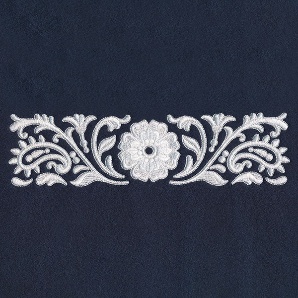 Exquisite Western Paisley Border (Whitework)