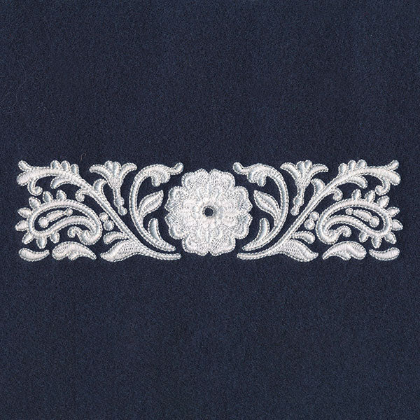 Exquisite Western Paisley Border (Whitework)