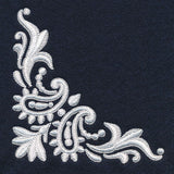 Exquisite Western Paisley Corner (Whitework)