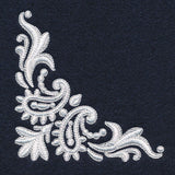 Exquisite Western Paisley Corner (Whitework)