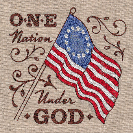 One Nation Under God Colonial Flag