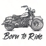 Born to Ride Motorcycle Etching