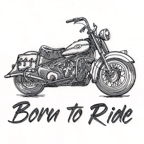 Born to Ride Motorcycle Etching