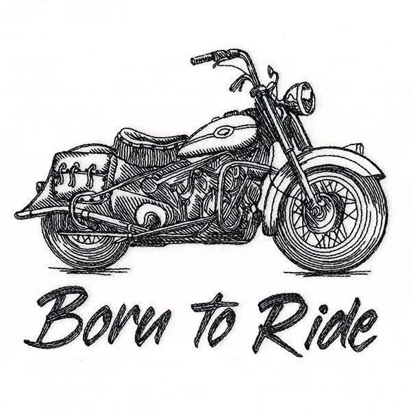 Born to Ride Motorcycle Etching