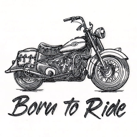 Born to Ride Motorcycle Etching