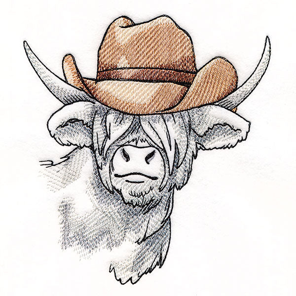 Country Western Highland Cow