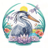 On the Pond at Sunset Blue Heron Wreath