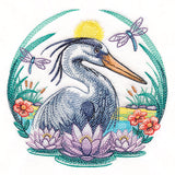 On the Pond at Sunset Blue Heron Wreath