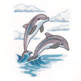 Leaping by the Seaside Dolphins