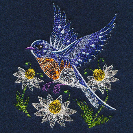 Sheer Magic Bluebird & Flowers