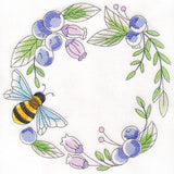 Buzzing Bee and Blueberries Wreath