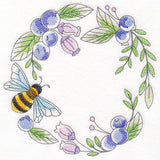 Buzzing Bee and Blueberries Wreath