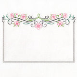Calligraphy and Flowers Quilt Label