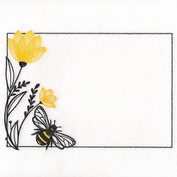 Summer Buzz Bee Quilt Label