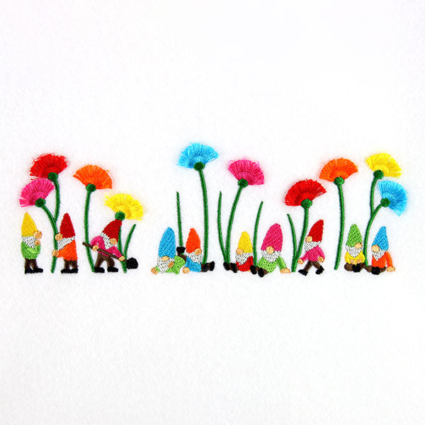 Gnomes and Flowers Border (Fringe)