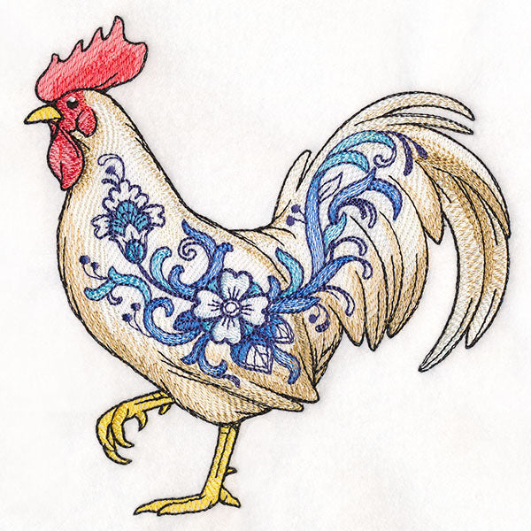 Delft Blue Country Rooster