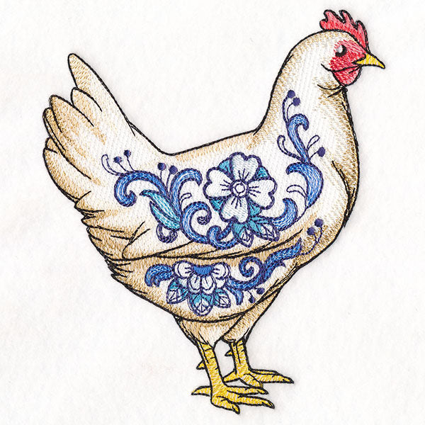 Delft Blue Country Hen