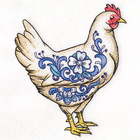 Delft Blue Country Hen