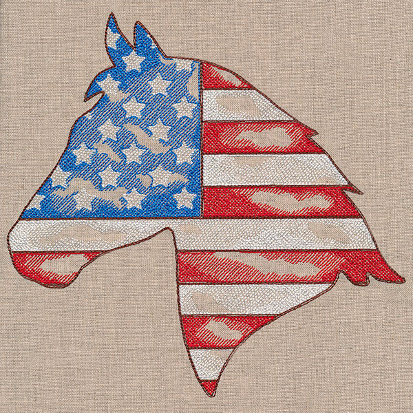 Old Glory Horse Silhouette