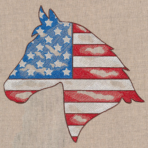 Old Glory Horse Silhouette