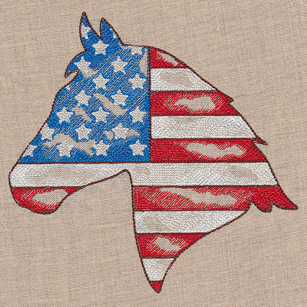 Old Glory Horse Silhouette