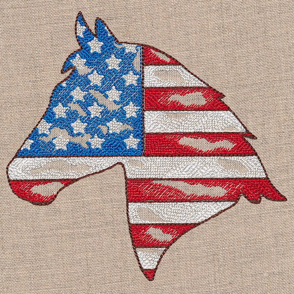 Old Glory Horse Silhouette