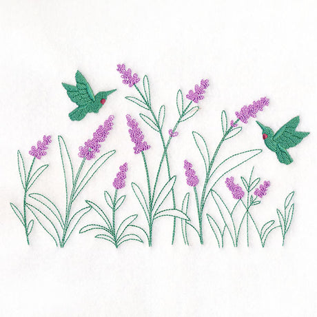 Lavender & Hummingbirds Border