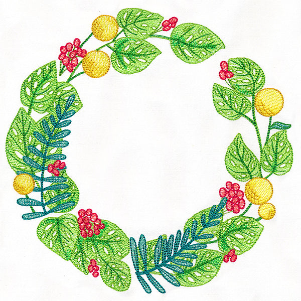 Tropical Monstera Adansonii Wreath