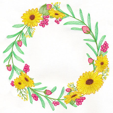 Black-Eyed Susan Botanical Wreath