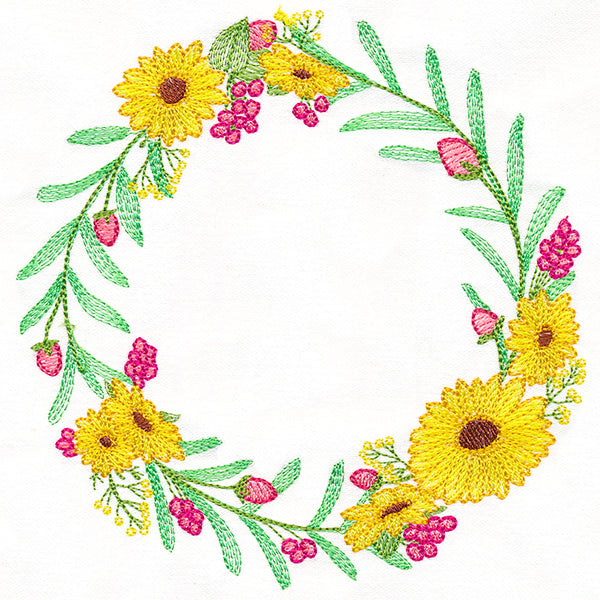 Black-Eyed Susan Botanical Wreath