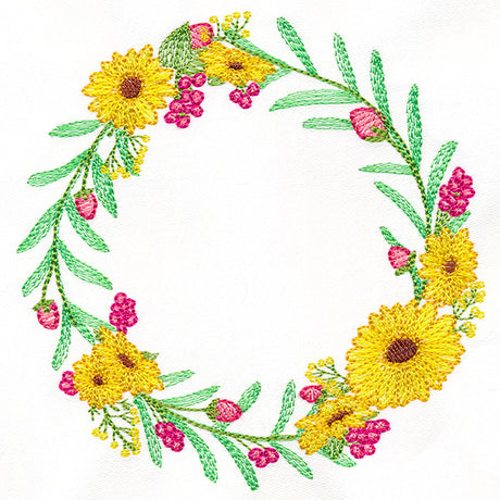 Black-Eyed Susan Botanical Wreath