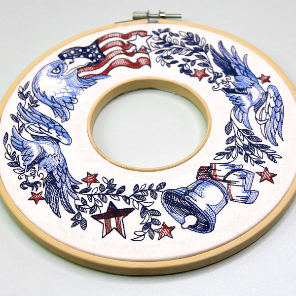 Patriotic American Emblems Wreath