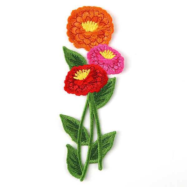 Captivating Zinnia Flowers (In-the-Hoop)