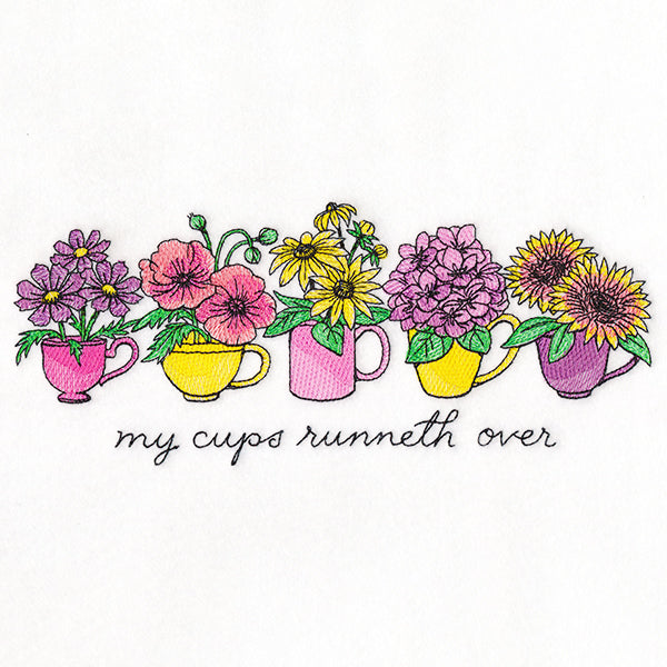 My Coffee Cups Runneth Over Flower Bouquets