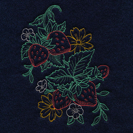 Timeless Summer - Strawberries and Cosmos (Vintage)