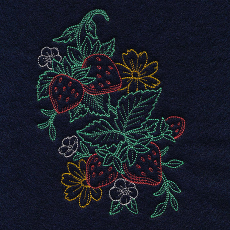 Timeless Summer - Strawberries and Cosmos (Vintage)