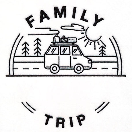 Customizable Family Trip - Satin Stitch