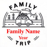 Customizable Family Trip - Satin Stitch