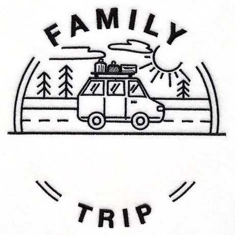 Customizable Family Trip - Satin Stitch