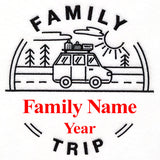 Customizable Family Trip - Satin Stitch