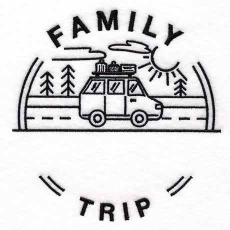 Customizable Family Trip - Satin Stitch