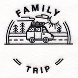 Customizable Family Trip - Satin Stitch