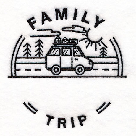 Customizable Family Trip - Satin Stitch