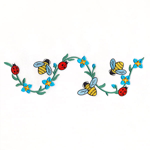 Garden Helpers and Flowers Border