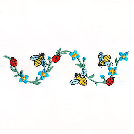 Garden Helpers and Flowers Border